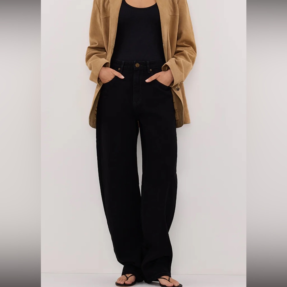 DISSH Liv Black Denim Barrel Leg Jean